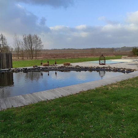 Grand Gite Avec Piscine Maison Port Valade Tabanac Exterior foto